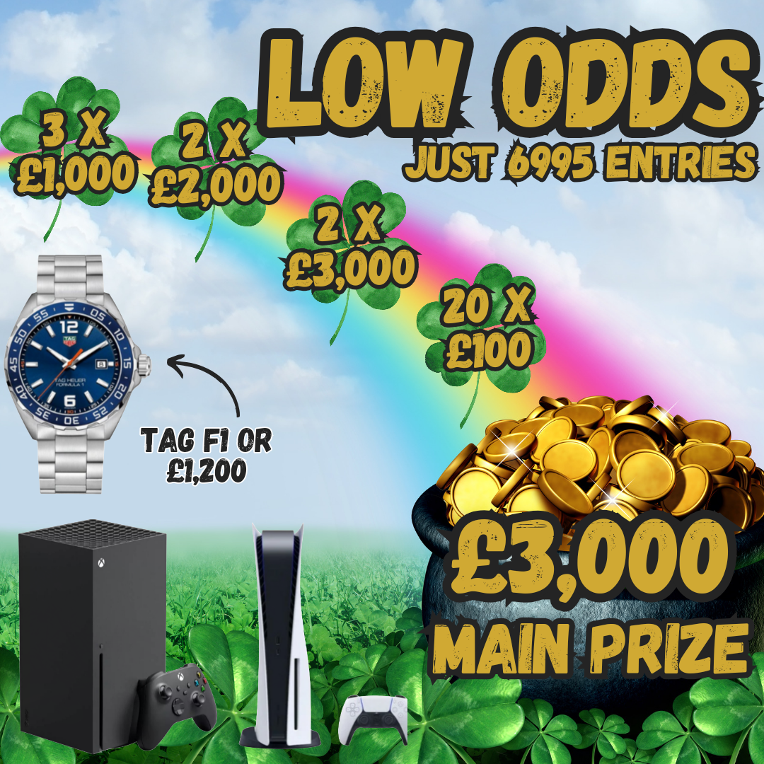 BIG LOW ODDS SUNDAY!! WIN Upto £3,000 INSTANTLY + a £3,000 End Prize