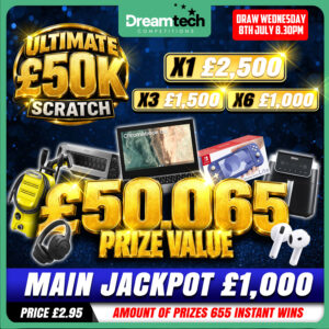 ULTIMATE £50k Scratch l £50,065 in Prizes l £1,000 End Prize