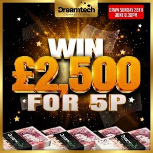 WIN £2,500 For Just 5p!