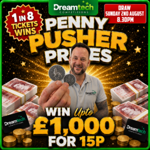 15p Penny Pusher Prizes l WIN Upto £1,000 Instantly l £14,175 in Prizes l £150 Jackpot